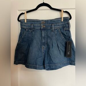 Veronica Beard Highwaisted Jaylen Jean Shorts in Cornflower - NWT